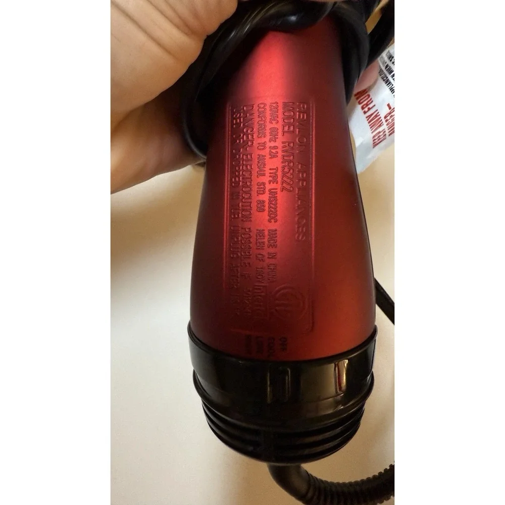 Revlon One-Step Hair Dryer‎ And Volumizer Hot Air Brush, Red & Black